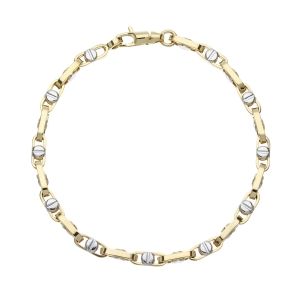 Pulseira de elos ovais com...