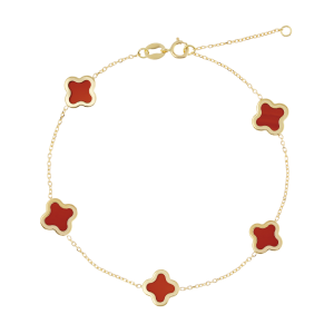 Bracciale con 5 Quadrifogli...