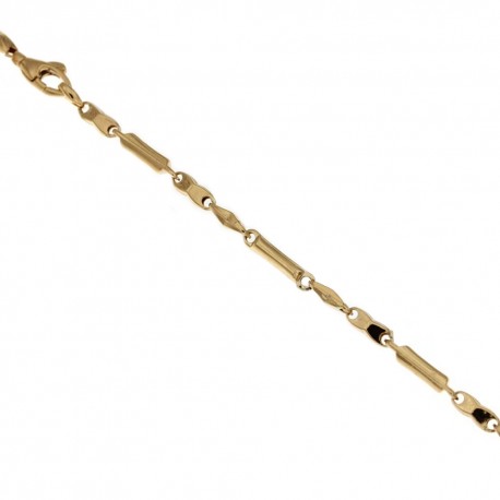 yellow gold 18k 750/1000 alternating man bracelet