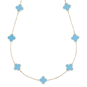 Collana con 7 Quadrifogli...