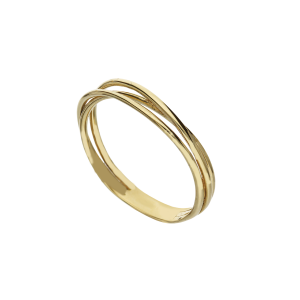 Ring drei Strands Gelbgold...