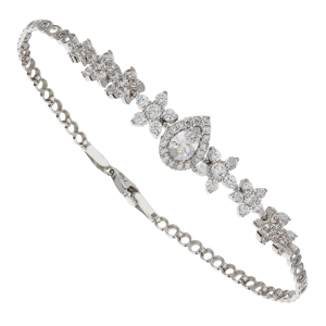 Armband Blumen - 18k Weiß...