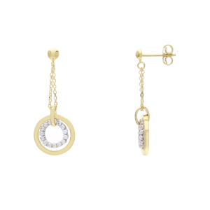 Pendent Earrings with White...