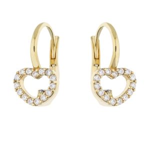 Earrings Hart met cirkels...