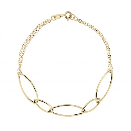 Bracelet chaîne en or jaune 18k