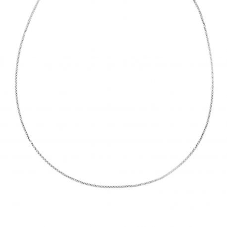 18k White Gold Popcorn Necklace