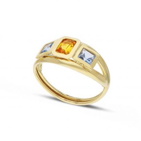 Vintage 18k gult gullring for kvinner
