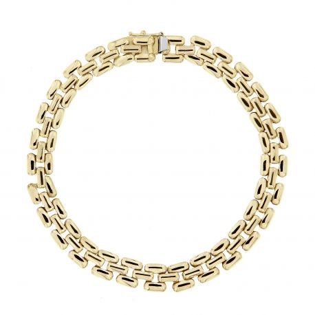 Pulseira de ouro amarelo 18k para mulheres