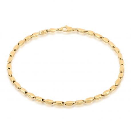 18k Yellow Gold Hollow Tubular Bracelet