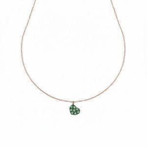 Heart Necklace with Green...