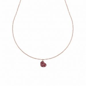 Heart Necklace with Red...