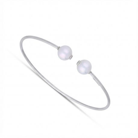 Perlenarmband aus 18-karätigem Weißgold