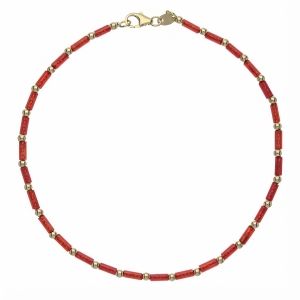 Tube Bracelet with Red...