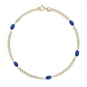 18kt Yellow Gold Blue Stone...