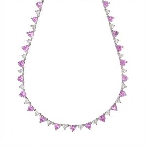 Tennisketting met witte en...