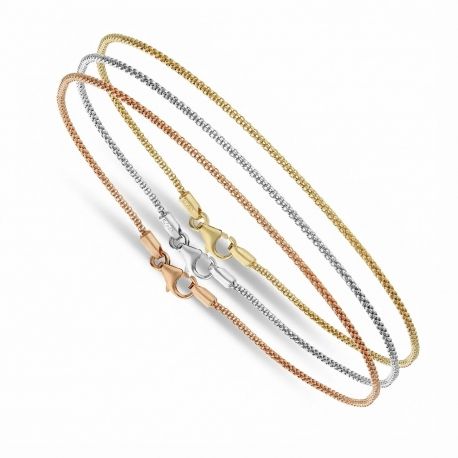 Triptiko apyrankė iš 18 karatų geltono, balto ir rožinio aukso