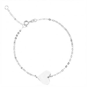 Bracelet cœur en or blanc...