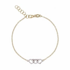 Bracciale con Tre Cuori...