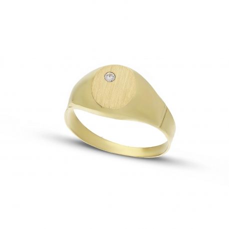 18-karätiger Gelbgold-Ring für den kleinen Finger