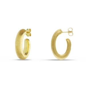 Orecchini Ovali Satinati in...