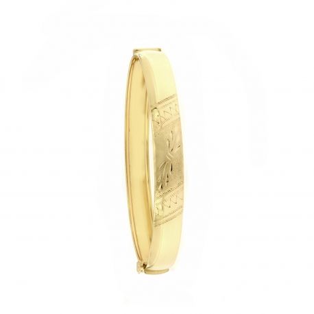 18k graverat armband i gult guld