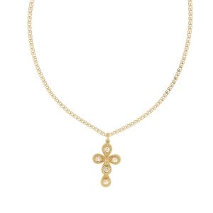 Collier croix en or jaune...