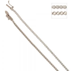 18k 白金手镯 750/1000 网球模特 白 女子